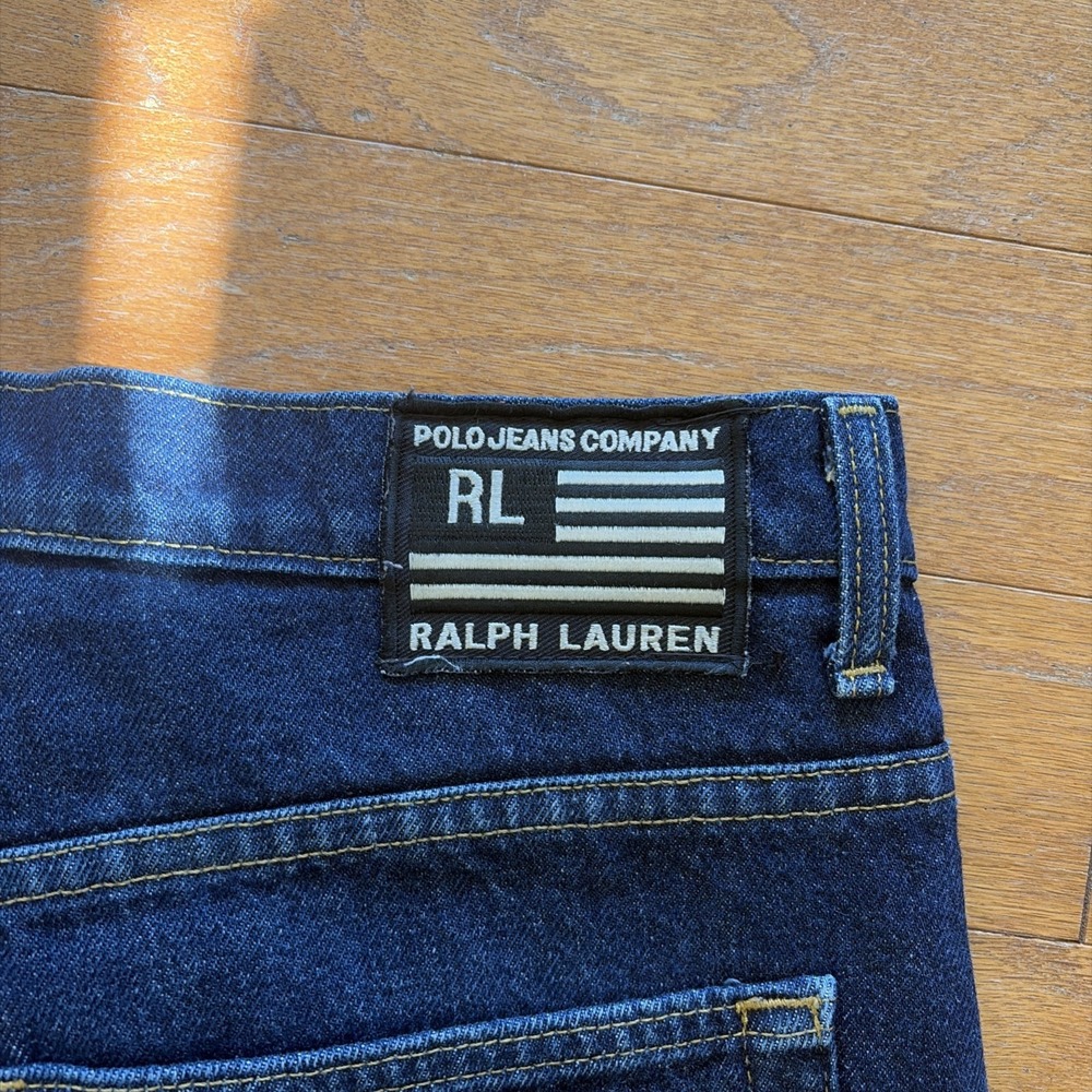 Vintage Polo Jeans Co Ralph Lauren Jeans Mens 38x34 (40x34) Blue Loose Fit Y2K - Picture 6 of 9